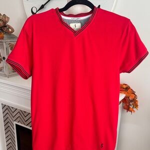 Vibrant Red Kids V-Neck Tee